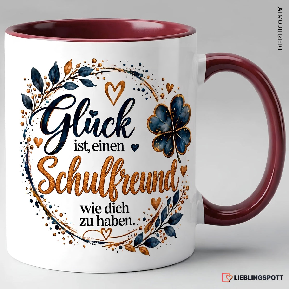 Schulfreund Tasse Glück ist einen Schulfreund wie dich zu haben – Maroon