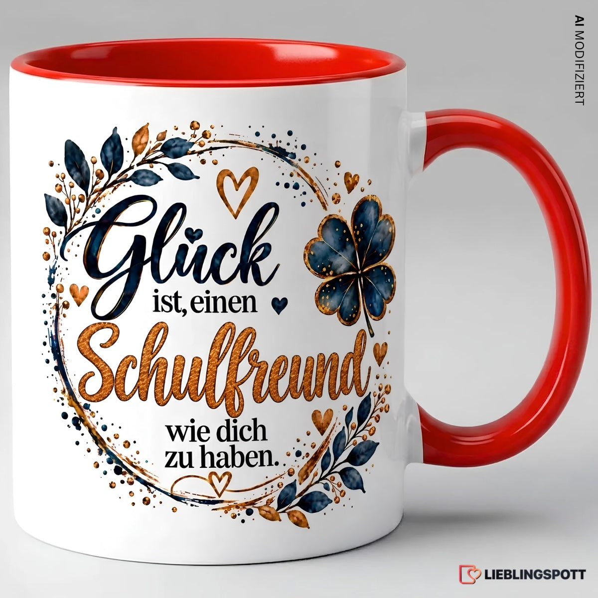 Schulfreund Tasse Glück ist einen Schulfreund wie dich zu haben – Rot