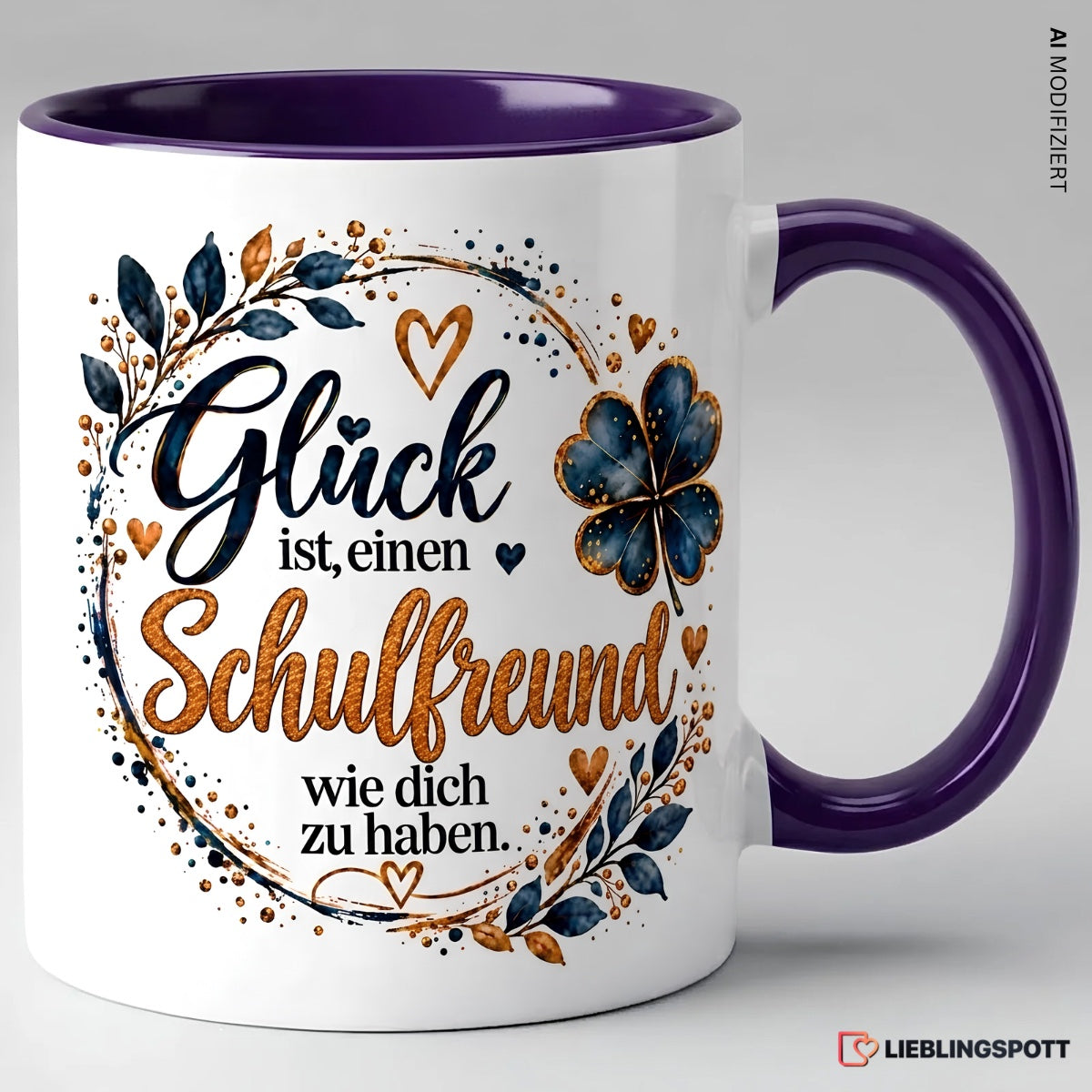 Schulfreund Tasse Glück ist einen Schulfreund wie dich zu haben – Violett