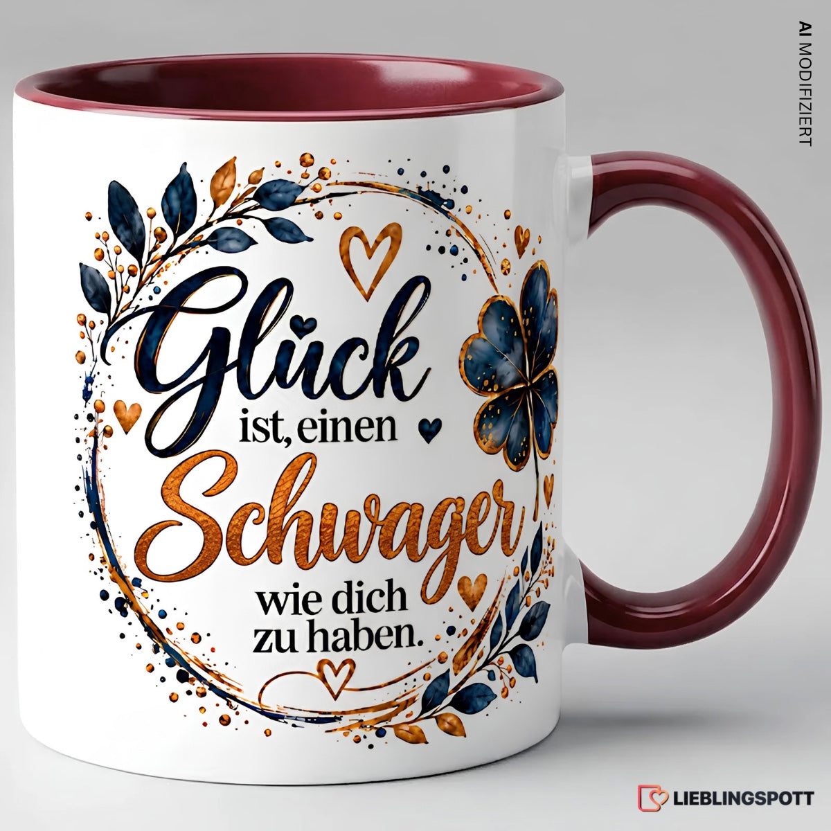 Schwager Tasse Glück ist einen Schwager wie dich zu haben – Maroon
