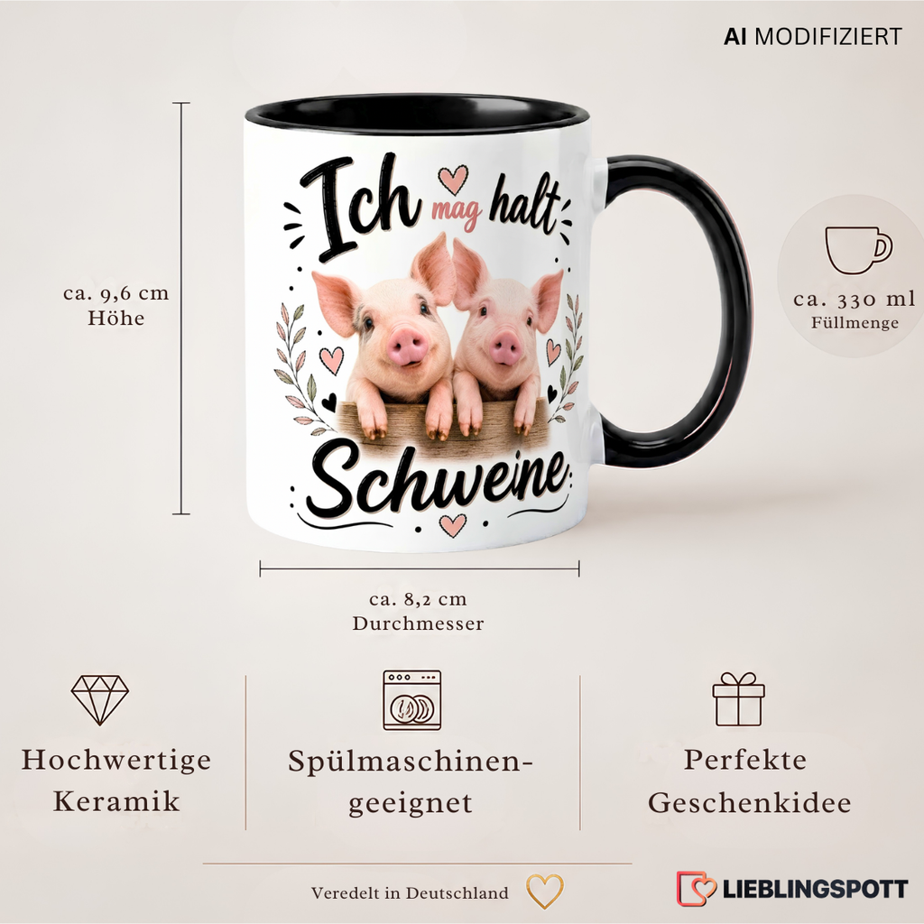 Schweine Tasse Produktdetails 330 ml