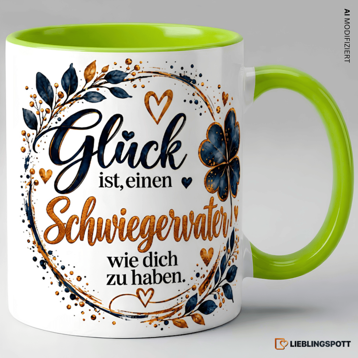 Schwiegervater Tasse Glück ist einen Schwiegervater wie dich zu haben - Grün