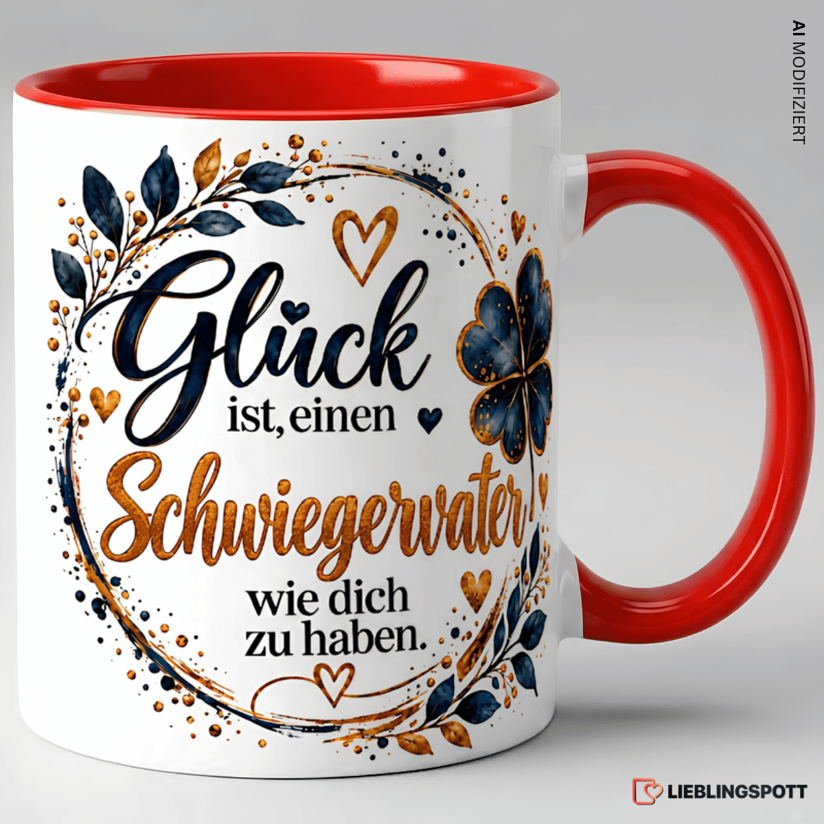 Schwiegervater Tasse Glück ist einen Schwiegervater wie dich zu haben - Rot