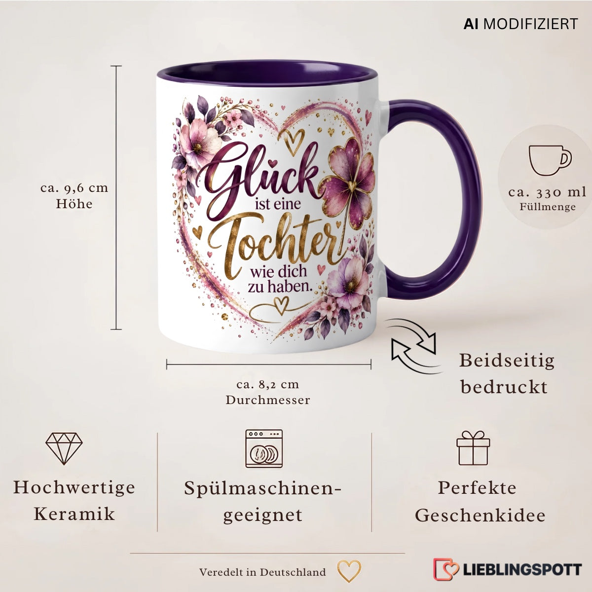 Tochter Tasse 330 ml Produktdetails und Eigenschaften