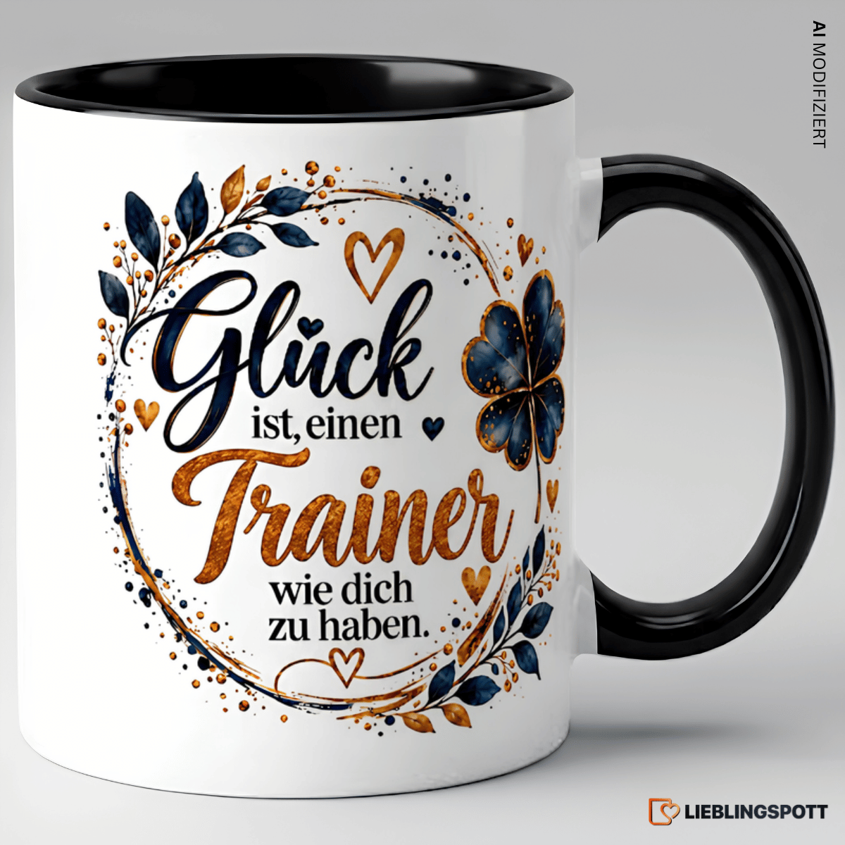 Trainer Tasse Glück ist einen Trainer wie dich zu haben - Schwarz