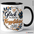 Weggefährten Tasse mit Spruch – Schwarz