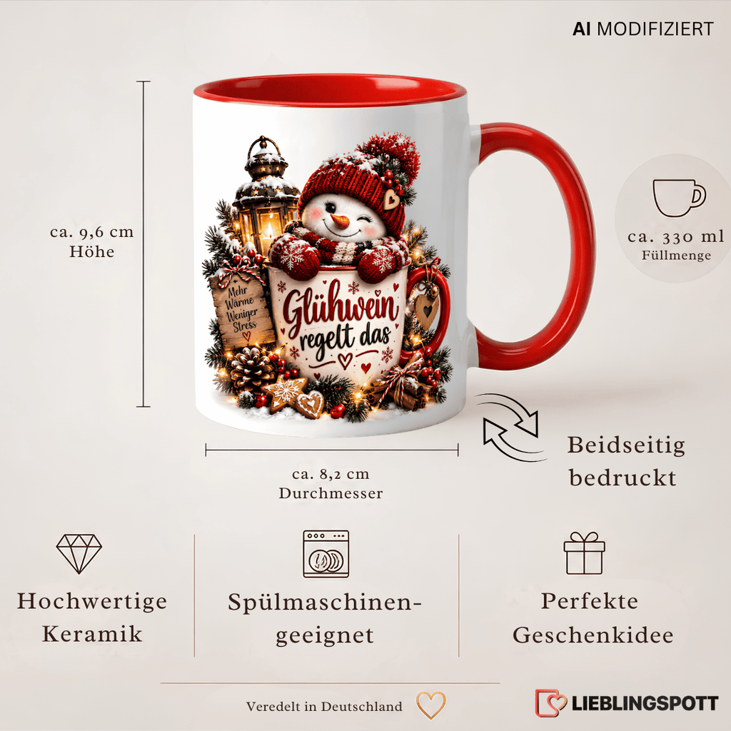Produktinformationen Weihnachtstasse Glühwein regelt das – 330 ml