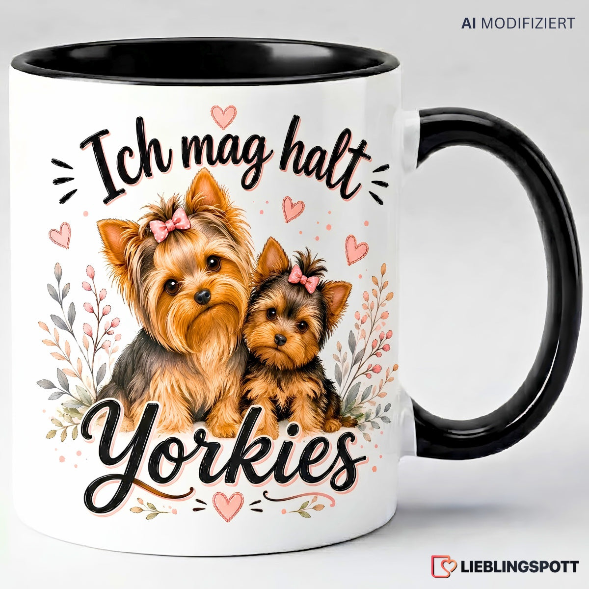 Yorkies Tasse Schwarz